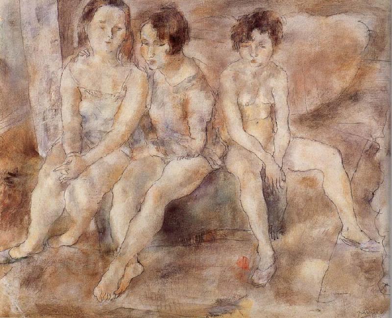 Jules Pascin Three Lass oil painting picture